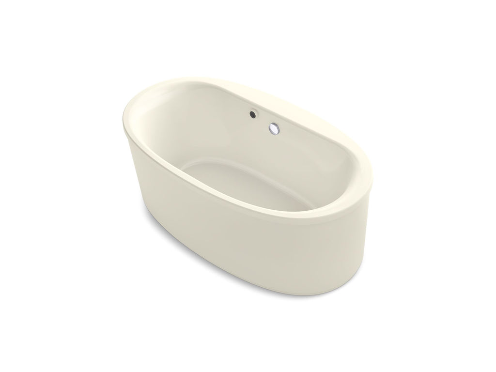 Sunstruck® 65-1/2" X 35-1/2" Freestanding Bath With Bask® Heated Surface And Straight Shroud