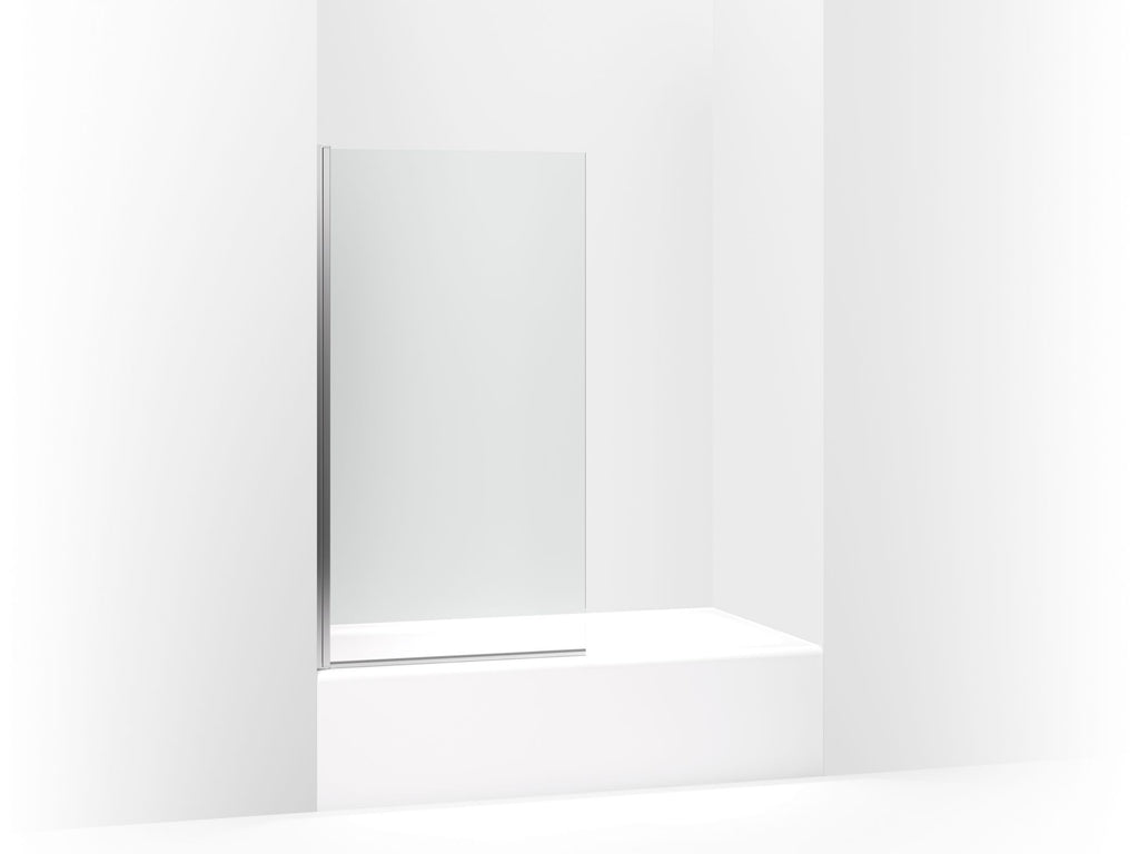 Aerie® Bath Screen, 56-15/16" X 32" W With 1/4" Thick Crystal Clear Glass And Square Corner
