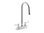 Triton® Bowe® 0.5 Gpm Centerset Bathroom Sink Faucet With Laminar Flow, Gooseneck Spout And Lever Handles, Drain Not Included