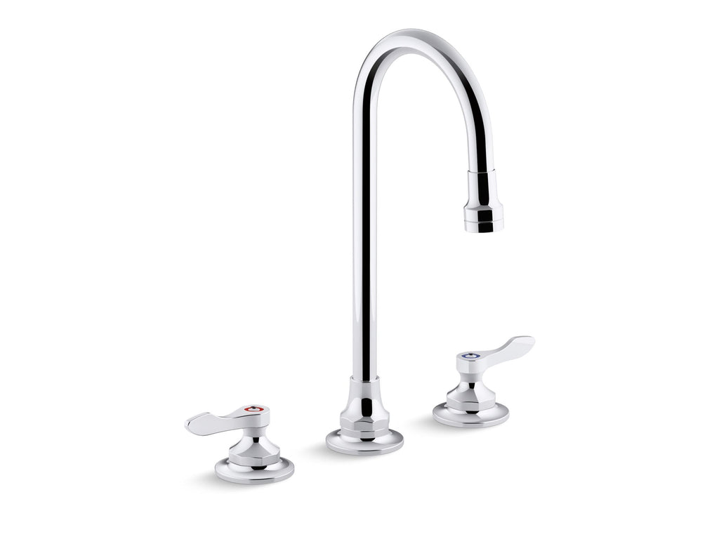 Triton® Bowe® 1.0 Gpm Widespread Bathroom Sink Faucet With Aerated Flow, Gooseneck Spout And Lever Handles, Drain Not Included