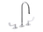 Triton® Bowe® 1.0 Gpm Widespread Bathroom Sink Faucet With Aerated Flow, Gooseneck Spout And Wristblade Handles, Drain Not Included