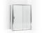 Aerie® Sliding shower door with return panel, 75" H x 57-1/16 - 59-7/16" W, with 5/16" thick Crystal Clear glass