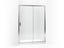 Aerie® Sliding shower door, 75" H x 57-1/16 - 59-7/16" W, with 5/16" thick Crystal Clear glass