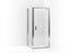 Aerie® Pivot shower door with return panel, 75" H x 33-7/16 - 35-13/16" W, with 5/16" thick Crystal Clear glass