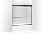 Levity® Sliding Bath Door, 62" H X 56-5/8 - 59-5/8" W, With 1/4" Thick Frosted Glass