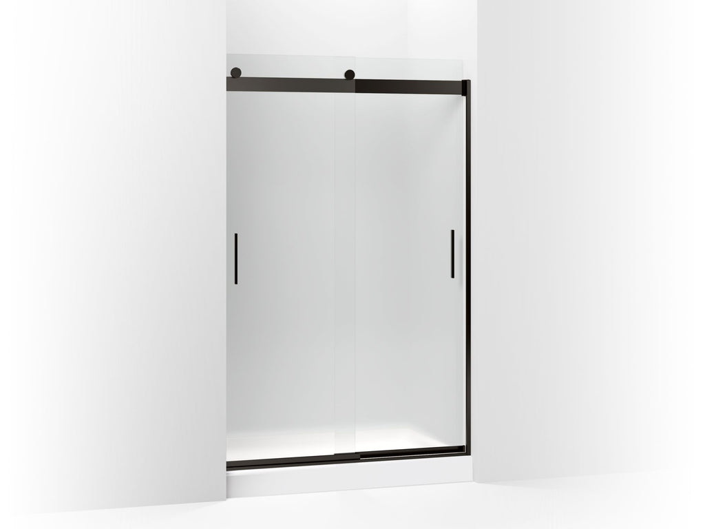 Levity® Sliding Shower Door, 74" H X 43-5/8 - 47-5/8" W, With 1/4" Thick Frosted Glass