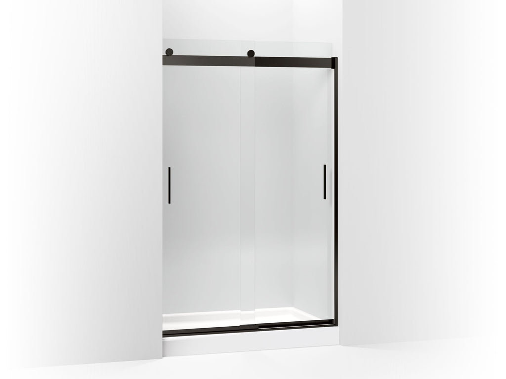 Levity® Sliding Shower Door, 74" H X 43-5/8 - 47-5/8" W, With 1/4" Thick Crystal Clear Glass