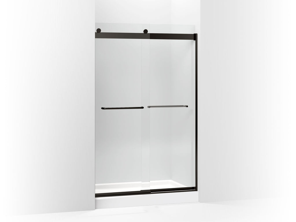 Levity® Sliding Shower Door, 74" H X 44-5/8 - 47-5/8" W, With 1/4" Thick Crystal Clear Glass