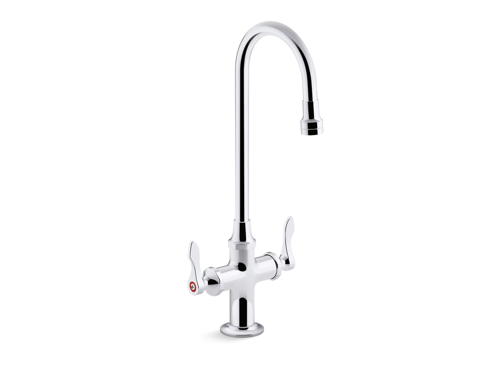 Triton® Bowe® 0.5 Gpm Monoblock Gooseneck Bathroom Sink Faucet With Aerated Flow And Lever Handles, Drain Not Included