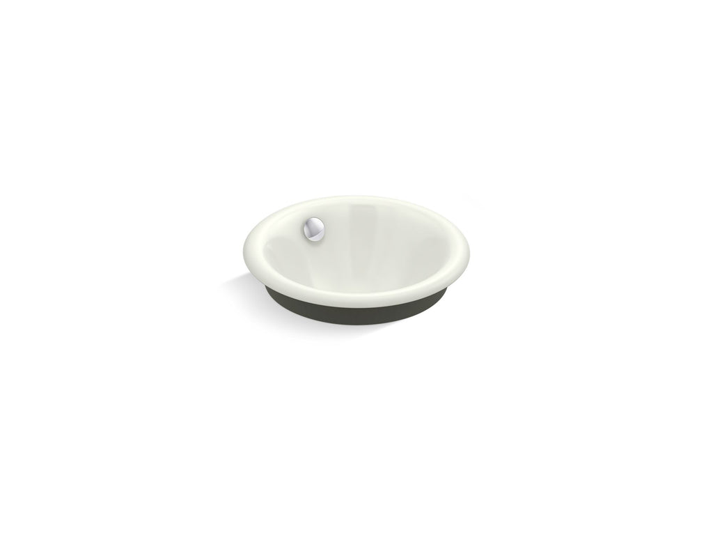 Iron Plains® 12" Round Drop-In/Undermount/Vessel Bathroom Sink With Iron Black Painted Underside