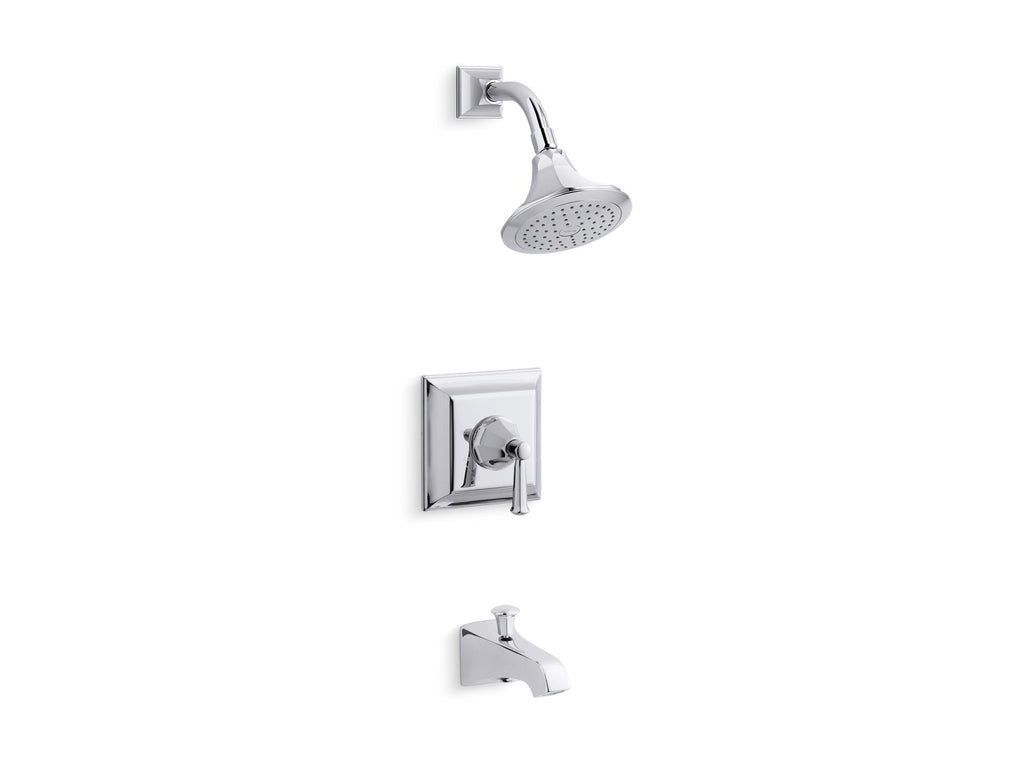 Memoirs® Stately Rite-Temp® bath and shower valve trim with lever handle, spout and 2.5 gpm showerhead