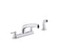 Triton® Bowe® 1.8 Gpm Kitchen Sink Faucet With 8-3/16" Swing Spout, Matching Finish Sidespray, Aerated Flow And Lever Handles