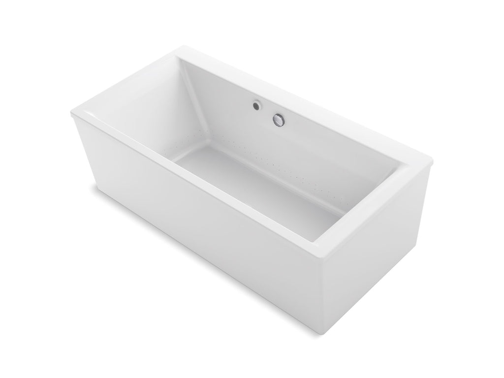Stargaze® 60" X 34" Freestanding Bath With Bask® Heated Surface And Straight Shroud