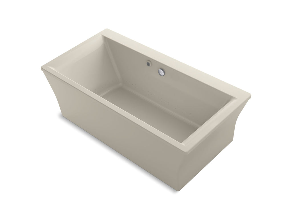 Stargaze® 72" X 36-1/4" Freestanding Bath With Bask® Heated Surface And Fluted Shroud