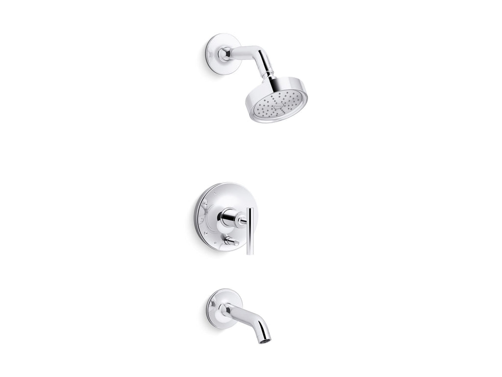 Purist® Rite-Temp® Bath And Shower Trim Kit With Push-Button Diverter And Lever Handle, 1.75 Gpm